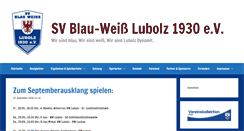 Desktop Screenshot of blau-weiss-lubolz.de